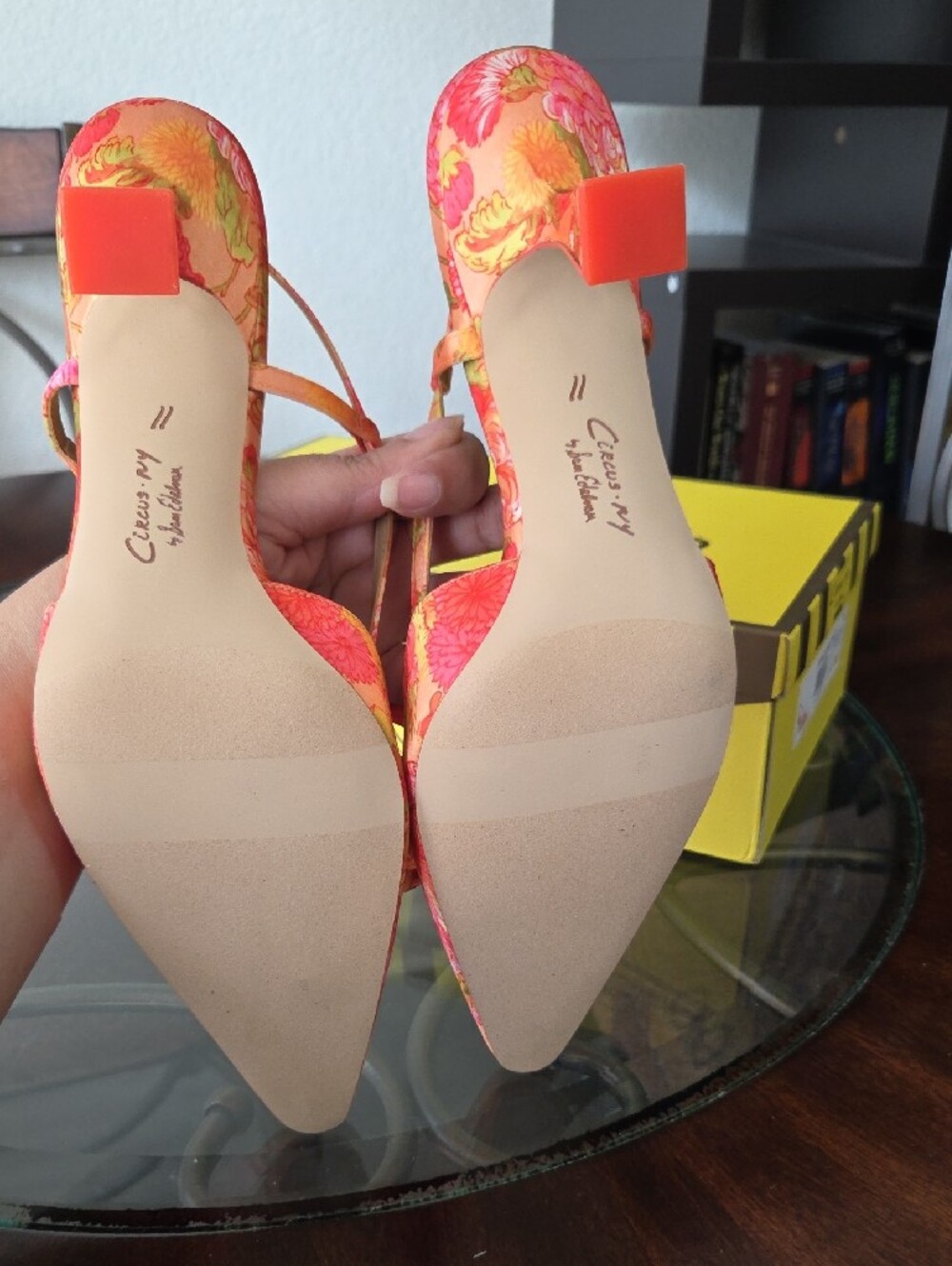 Circus by Sam Edelman Apricot Floral Slingback Heels - Picture 5 of 6